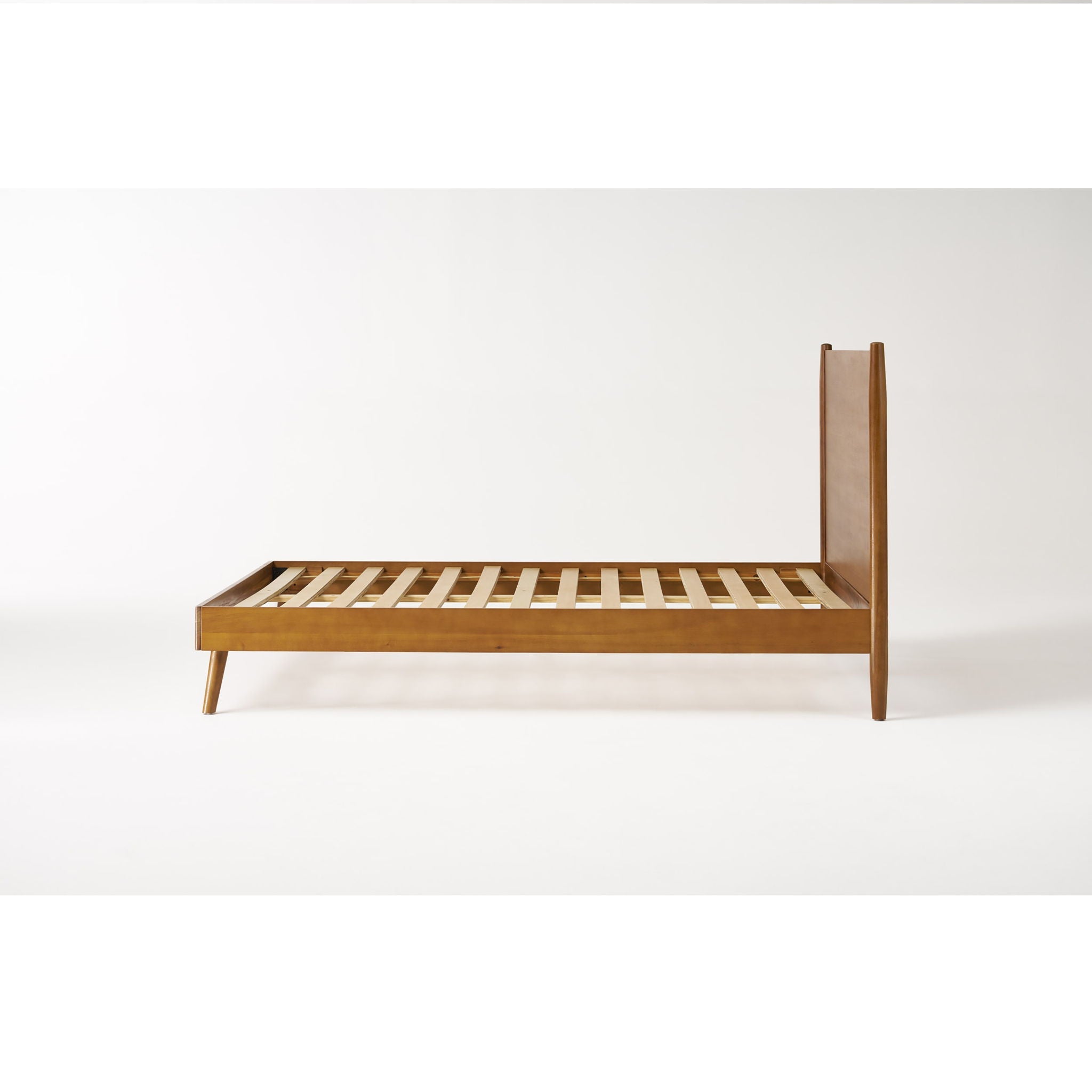Okioki Mid-Century Wood Bed by HouseOfZazla