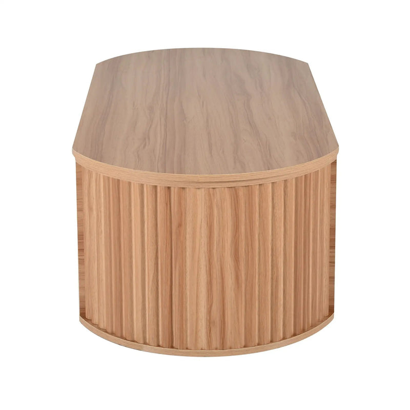 Lift Top Coffee Table With Hidden Compartment, Modern Oval Lift Tabletop For Home Living Room by Unique Piece Furniture