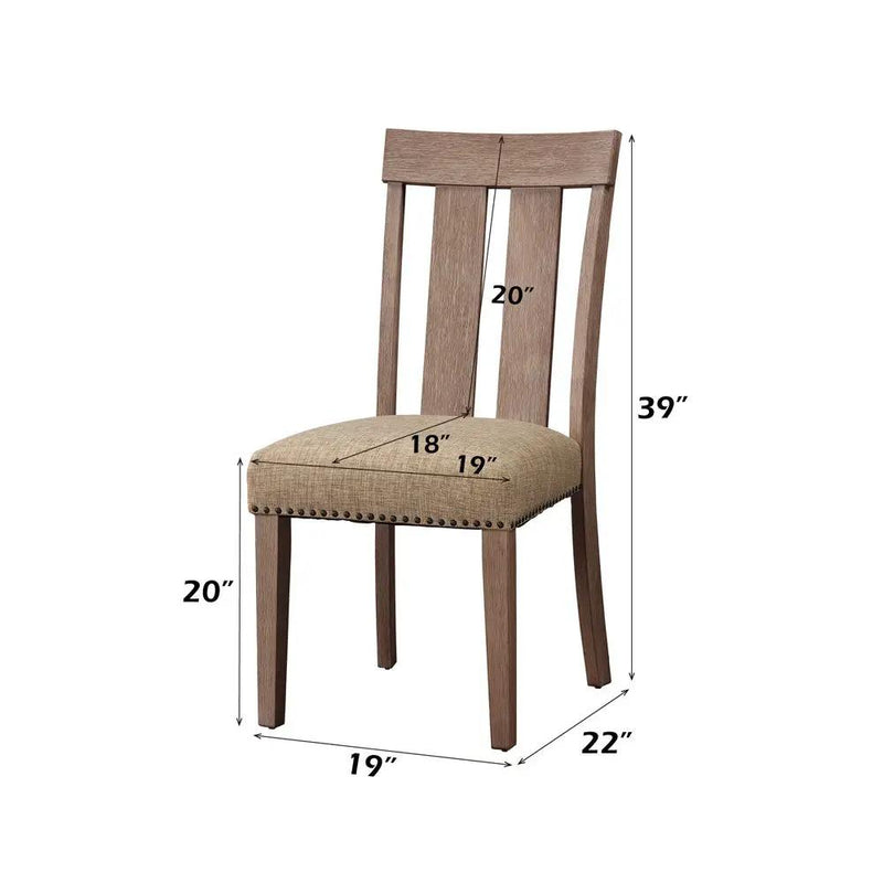 Nathaniel - Side Chair (Set of 2) - Fabric & Maple by Unique Piece Furniture