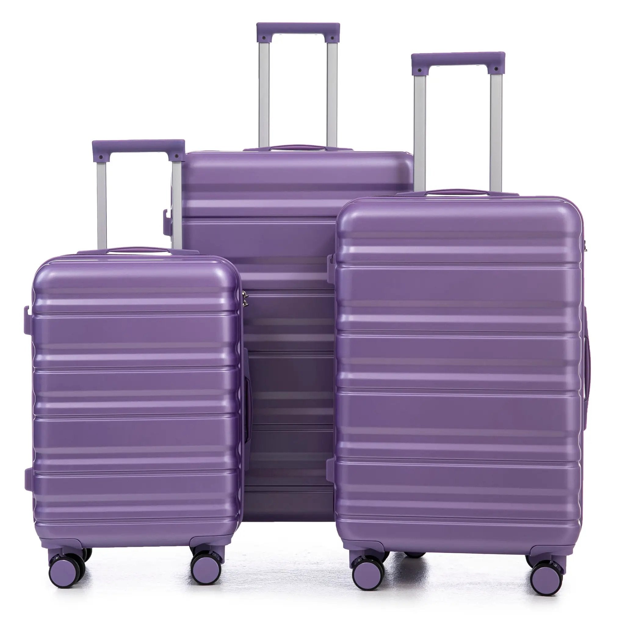 HIFINE Tourist 3-Piece ABS Spinner Wheel Luggage Set (Purple) by HouseOfZazla
