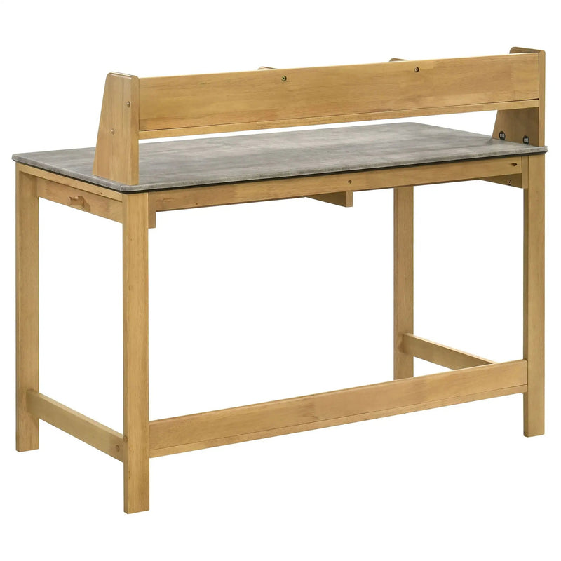 Besler 47-inch SmartTop Writing Desk with Shelf Cement and Natural by Unique Piece Furniture