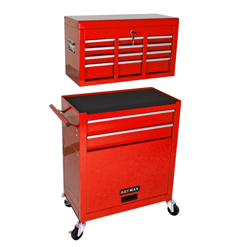 High Capacity Rolling Tool Chest With Wheels And Drawers, Storage Cabinet by HouseOfZazla