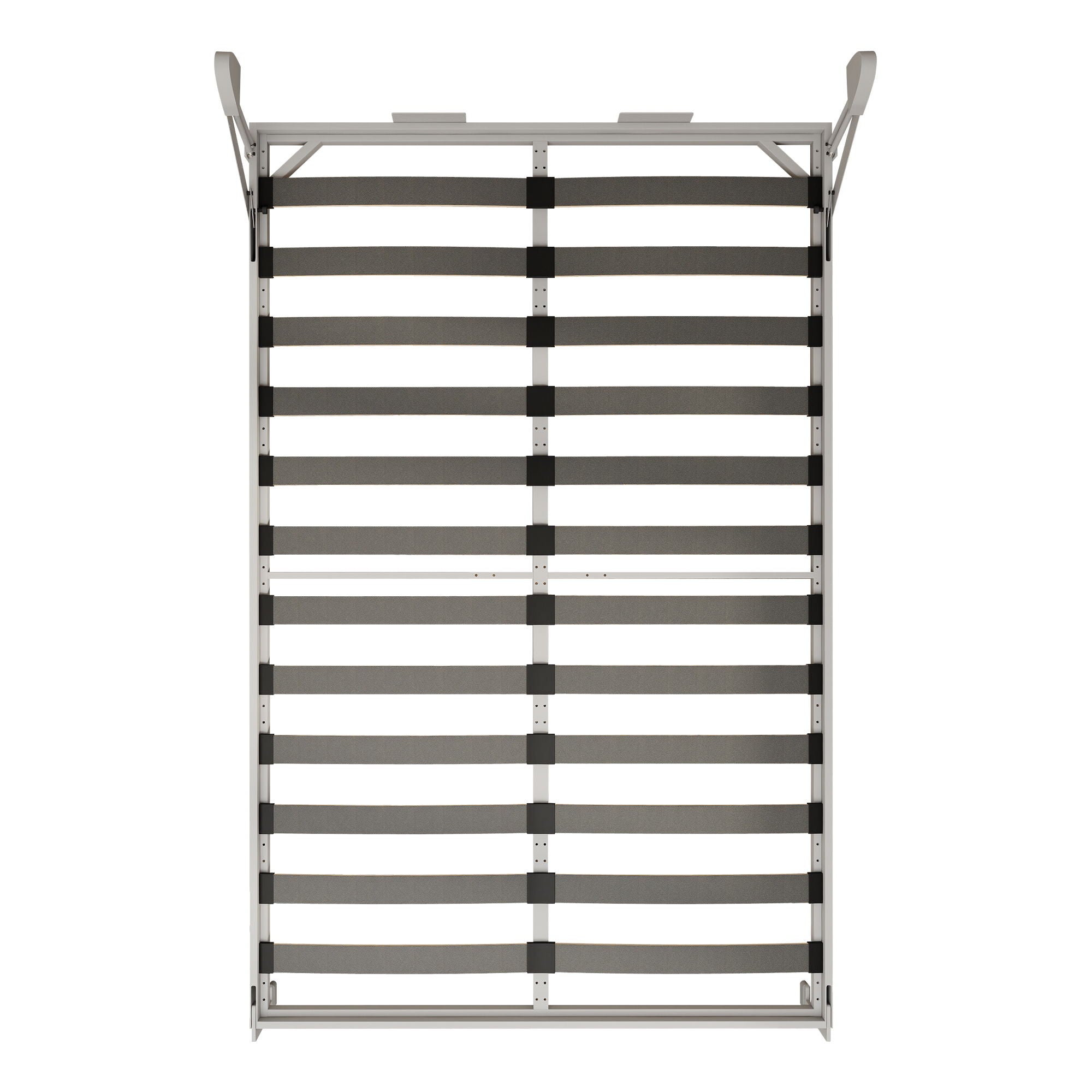 Queen Size Vertical Murphy Wall Cabinet Folding Bed With Automatic Legs - Gray by HouseOfZazla