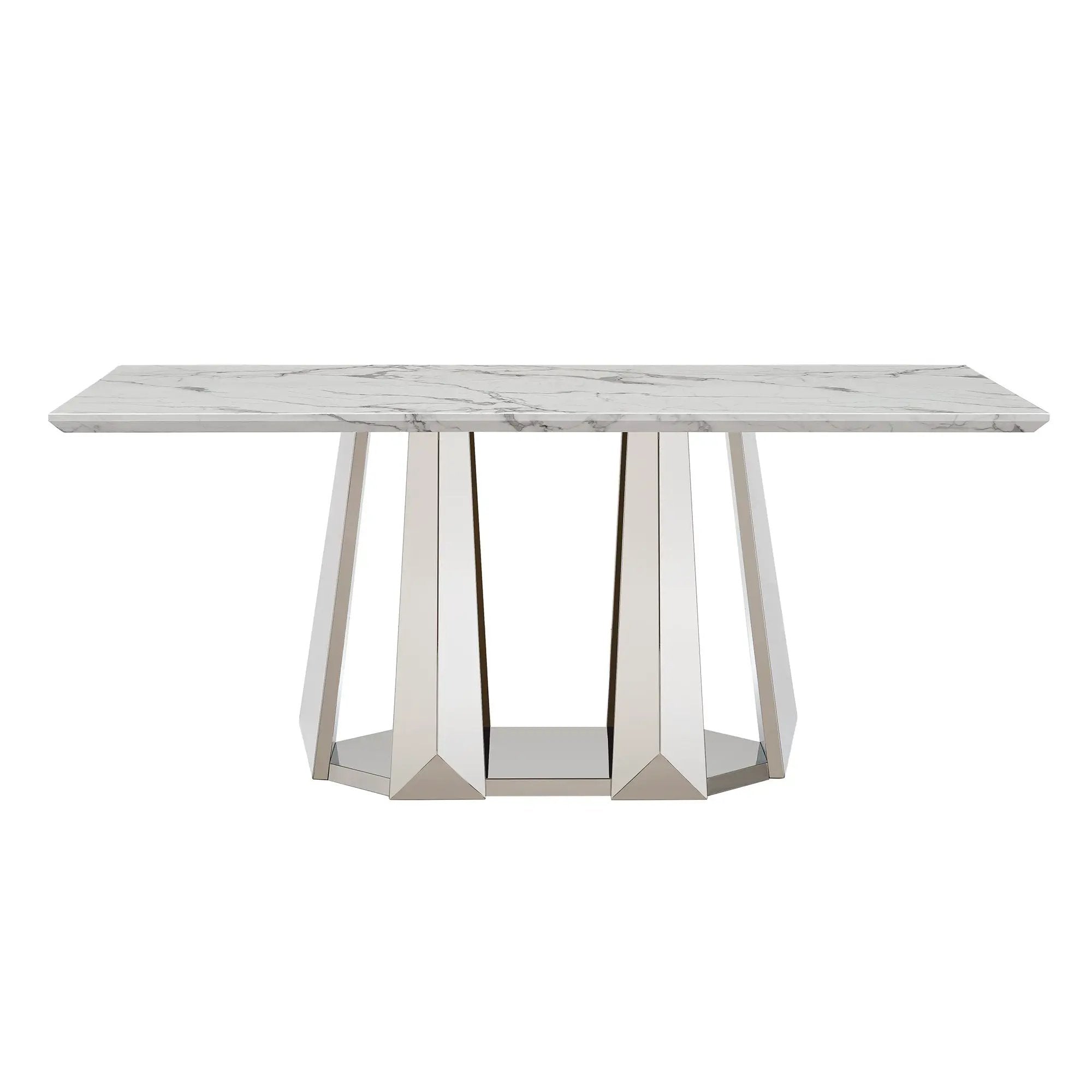 Marble Dining Table for 6 People by HouseOfZazla