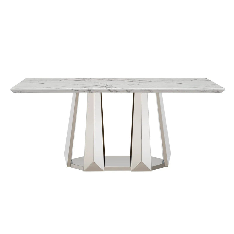 Marble Dining Table for 6 People by HouseOfZazla
