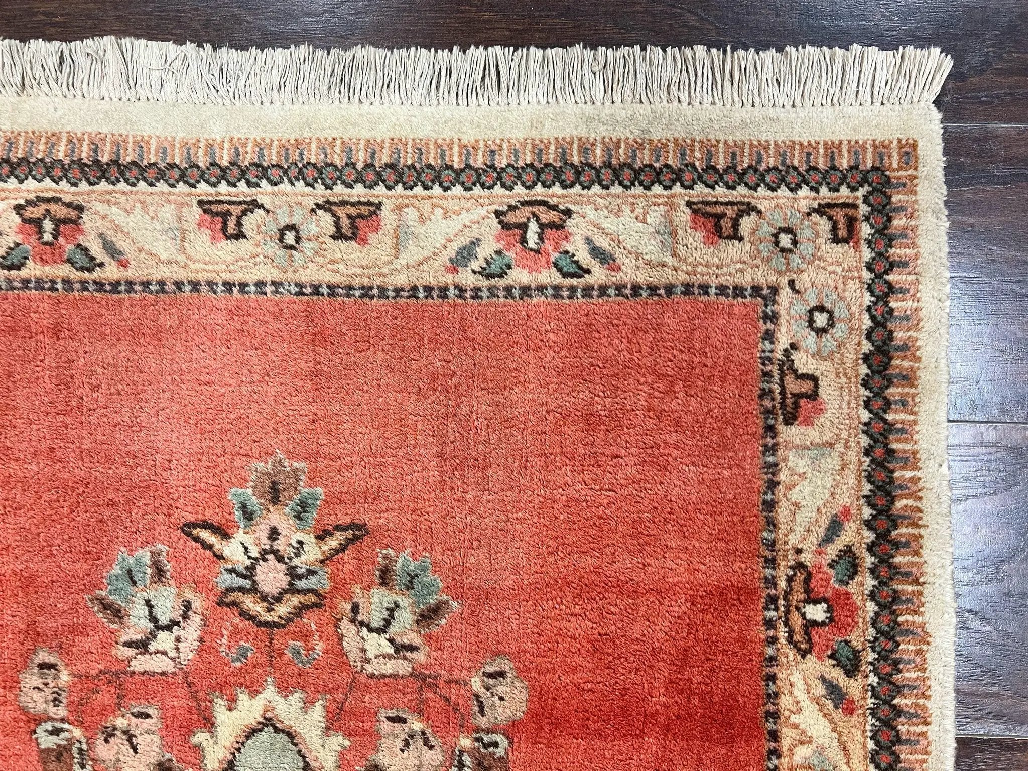 Persian Tabriz Runner Rug 3 x 12, Open Field, Terracotta by Jewel Rugs