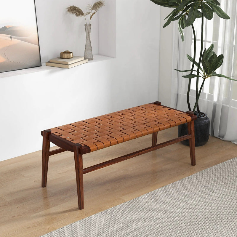 Cody - Bench - Brown / Tan by HouseOfZazla