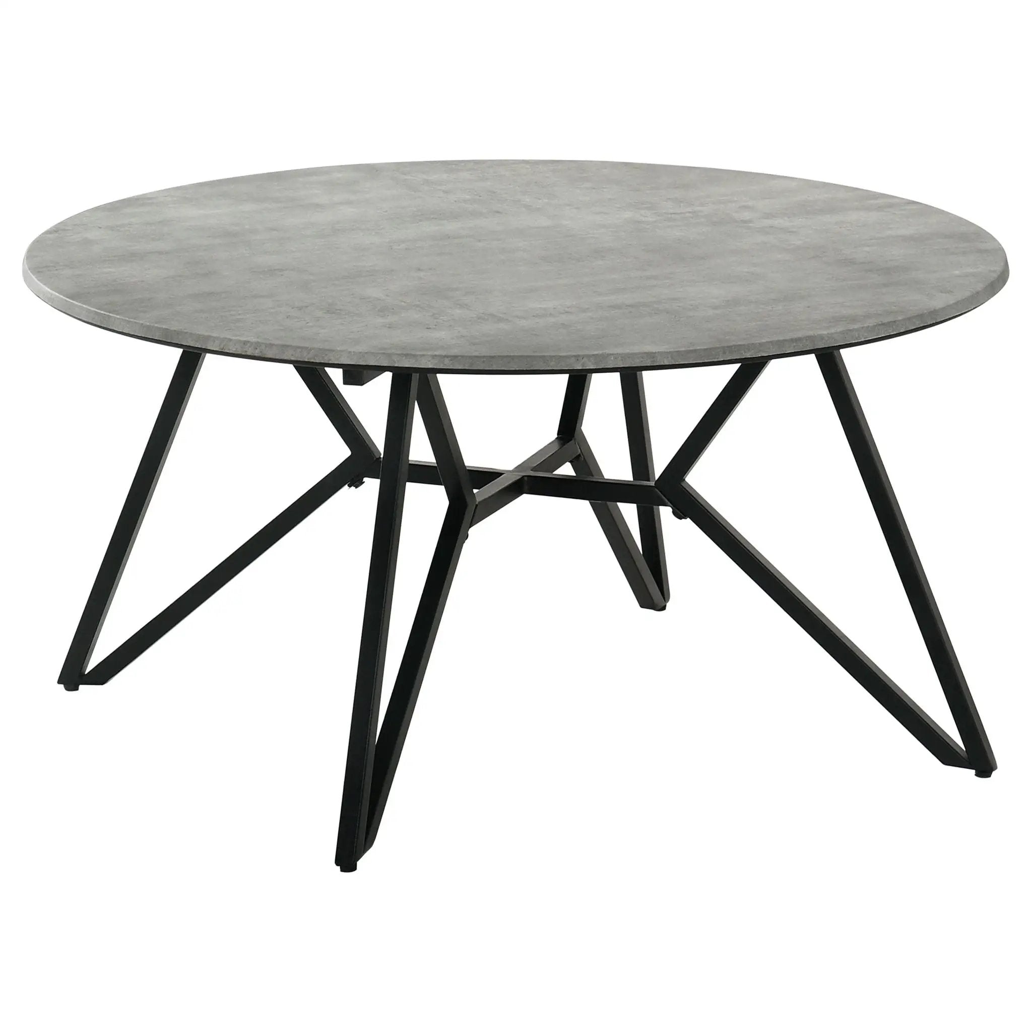 Hadi 2-piece Round SmartTop Coffee and End Table Set Cement by Unique Piece Furniture