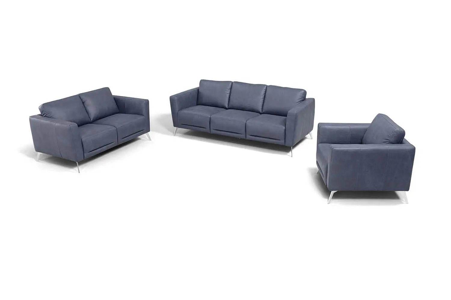 Astonic - Chair - Blue Leather by Unique Piece Furniture