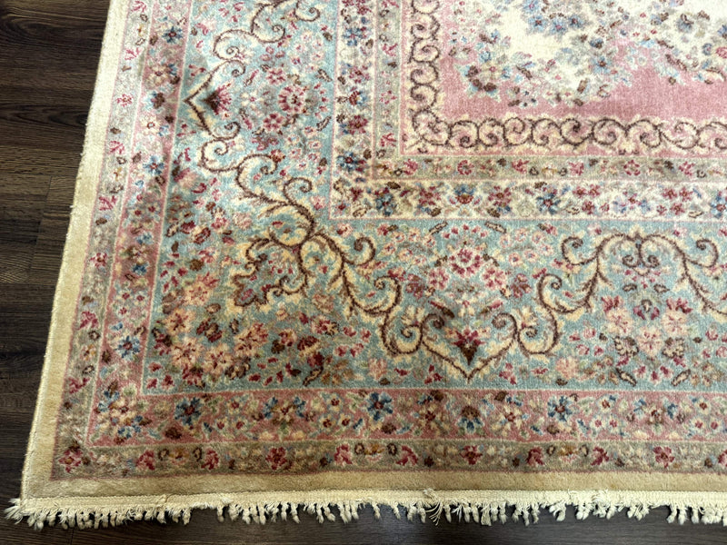 10x14 Karastan Kirman Rug #784 Pastel Ivory Kirman Medallion, Wool Antique Original 700 Series by Jewel Rugs