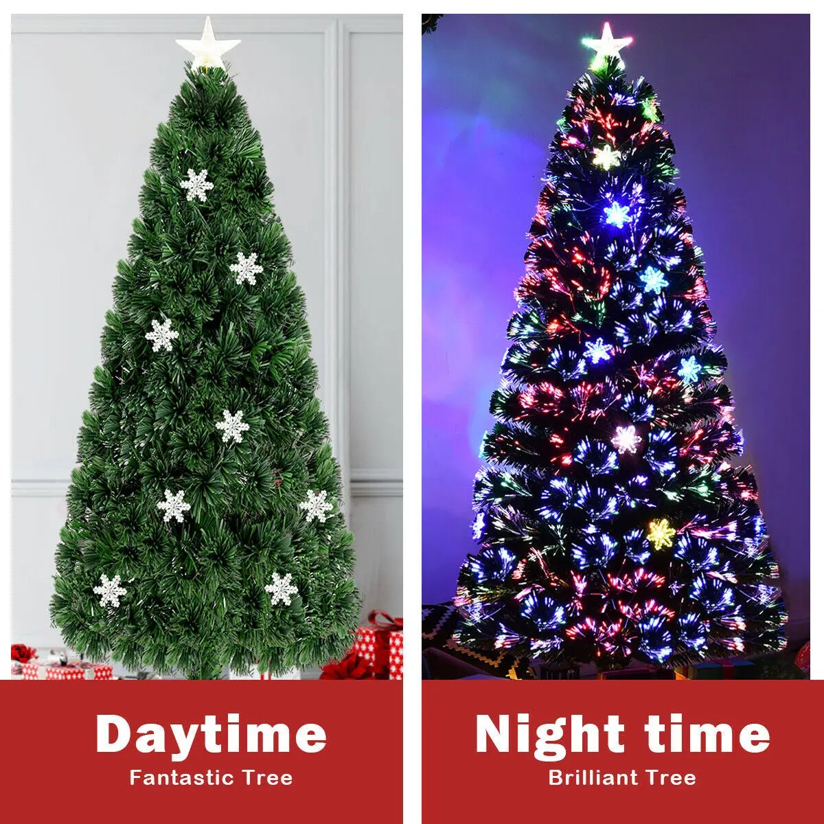 LED Optic Artificial Christmas Tree with Snowflakes, photo 6 of 11