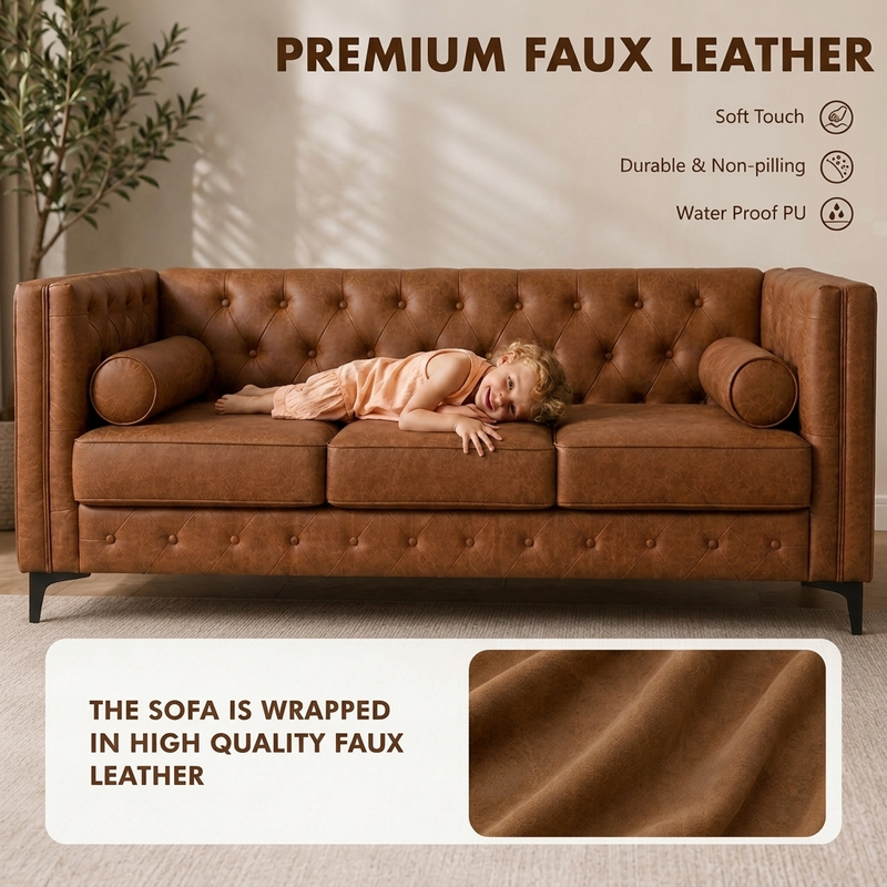 Elegant Button Tufted Sofa by HouseOfZazla