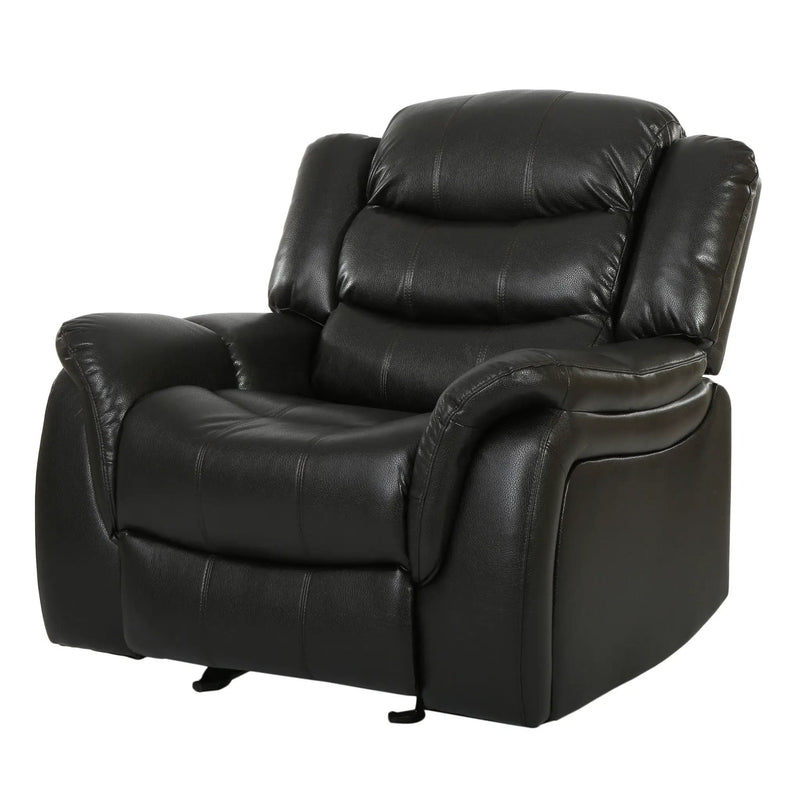 Classic Design Recliner, Upholstery Recliner, Glider Recliner - Black Berry by Unique Piece Furniture