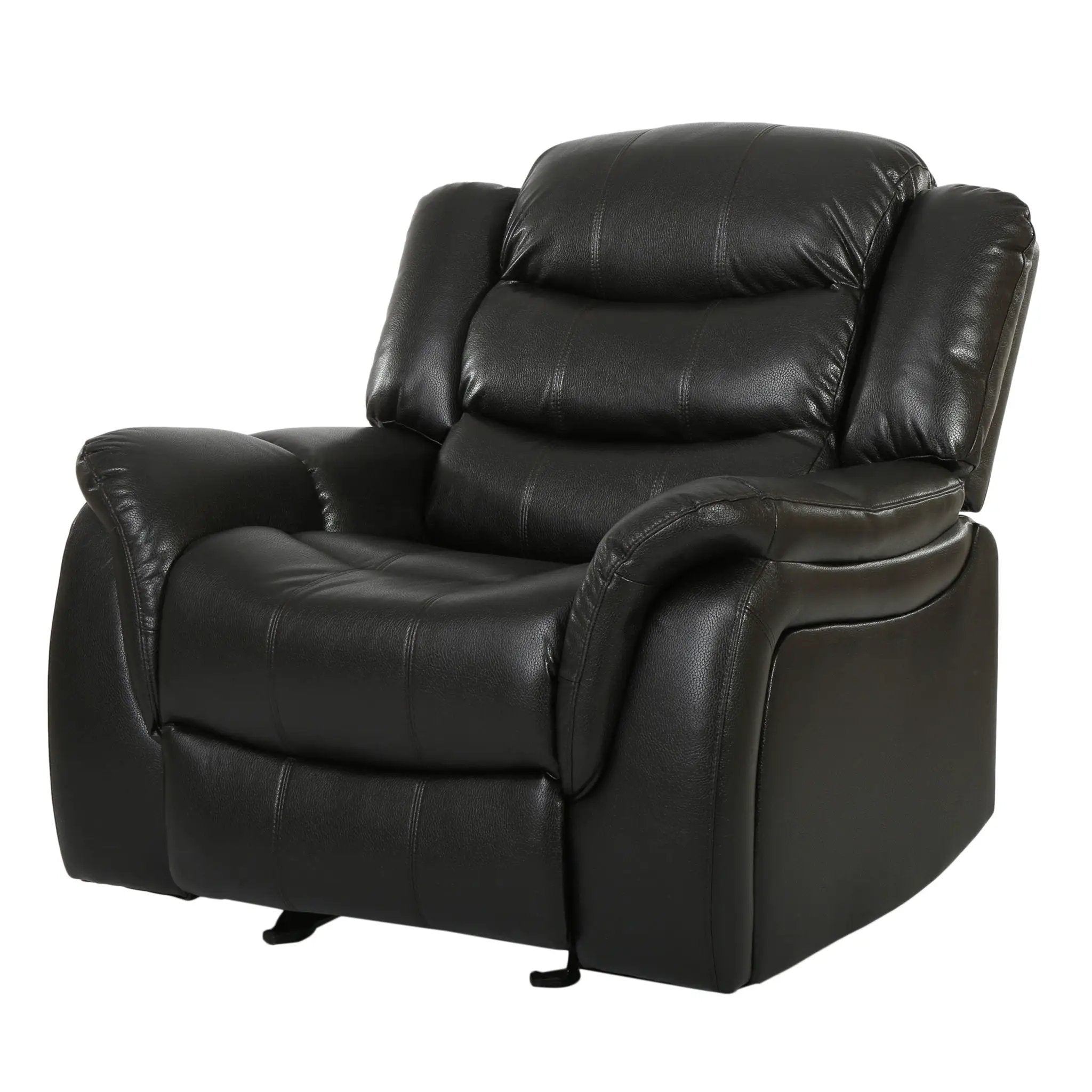 Classic Design Recliner, Upholstery Recliner, Glider Recliner - Black Berry by HouseOfZazla