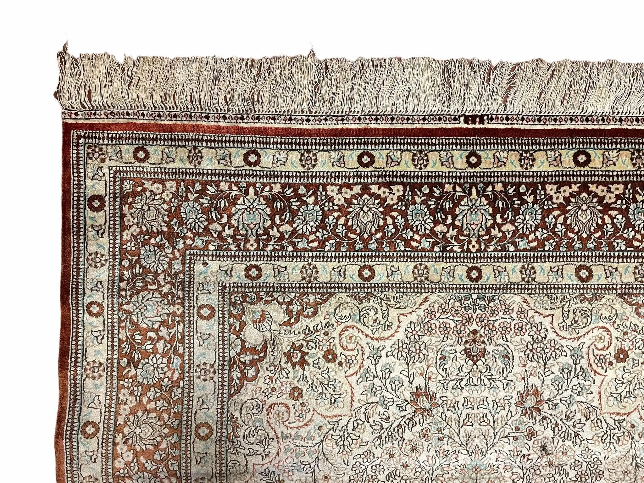 4' X 6' Vintage Fine Handmade Chinese Oriental Silk Rug 400 KPSI Wow by Jewel Rugs