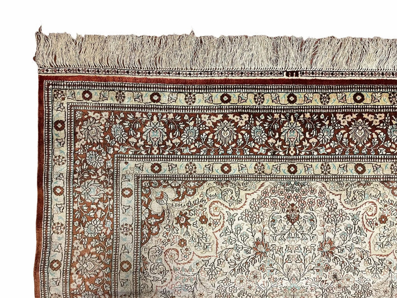 4' X 6' Vintage Fine Handmade Chinese Oriental Silk Rug 400 KPSI Wow by Jewel Rugs