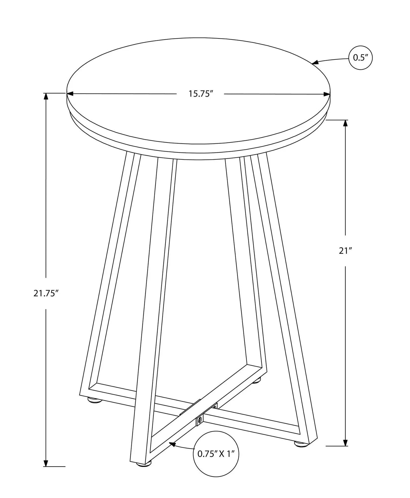 Accent Table, Side, Round Contemporary & Modern Modern Design by Unique Piece Furniture