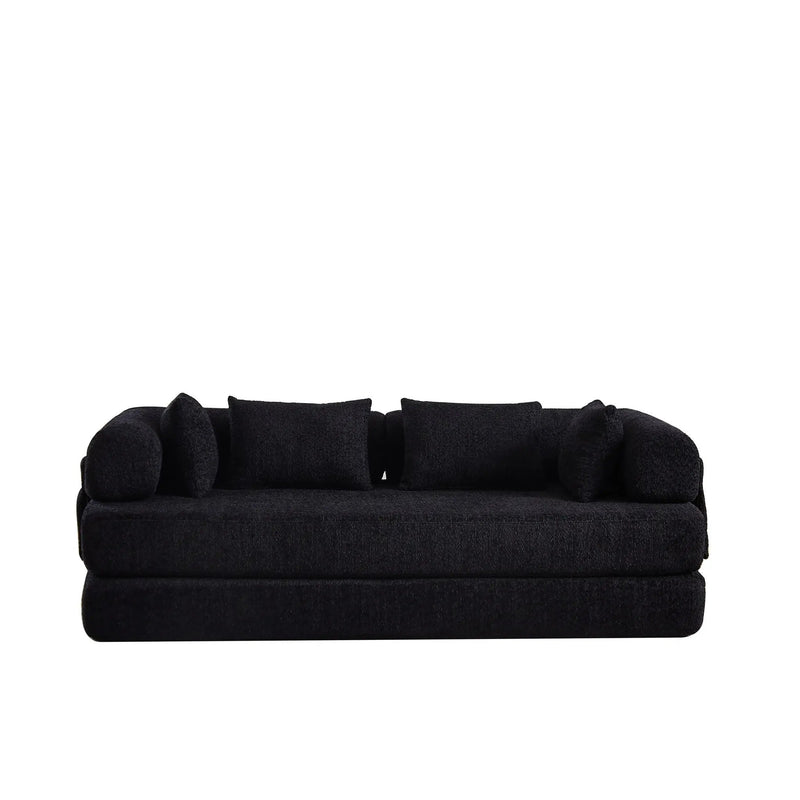 Convertible Sleeper Sofa Bed With Cylindrical Pillow by HouseOfZazla