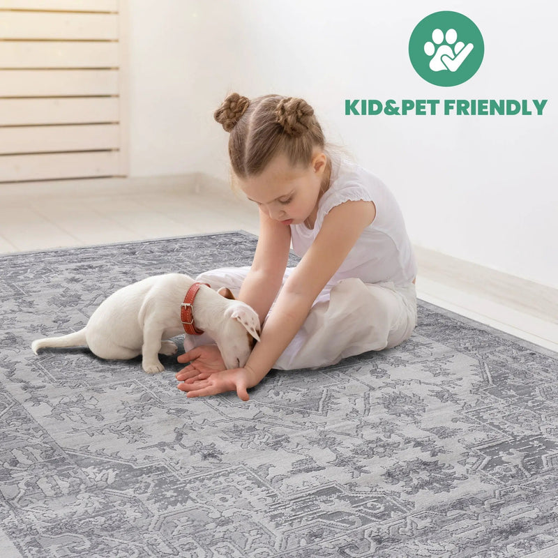 Marfi - 8' X 10' Oriental Area Rug - Silver by Unique Piece Furniture