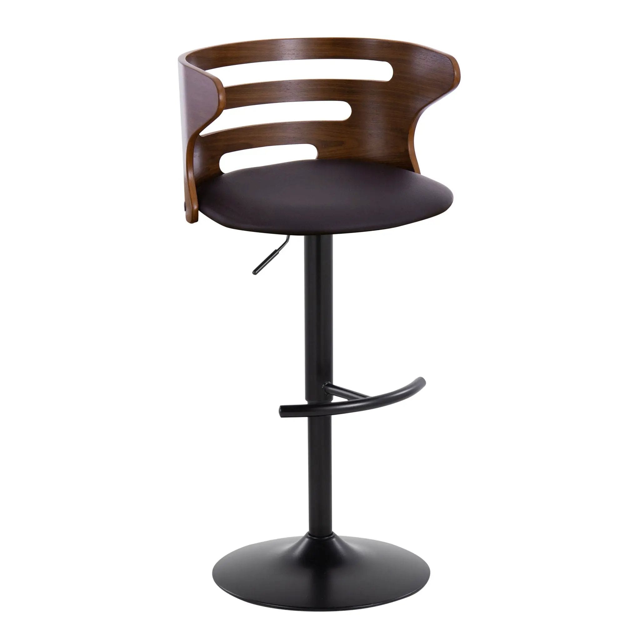Cosi - Mid Century Modern Adjustable Barstool With Swivel With Rounded T Footrest (Set of 2) by Unique Piece Furniture