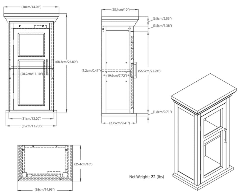 Avington - Single Door Wall Cabinet - Pure White by HouseOfZazla