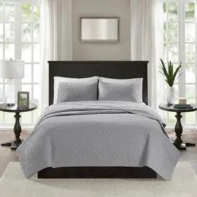 Reversible Quilt Set Grey Full/Queen by HouseOfZazla