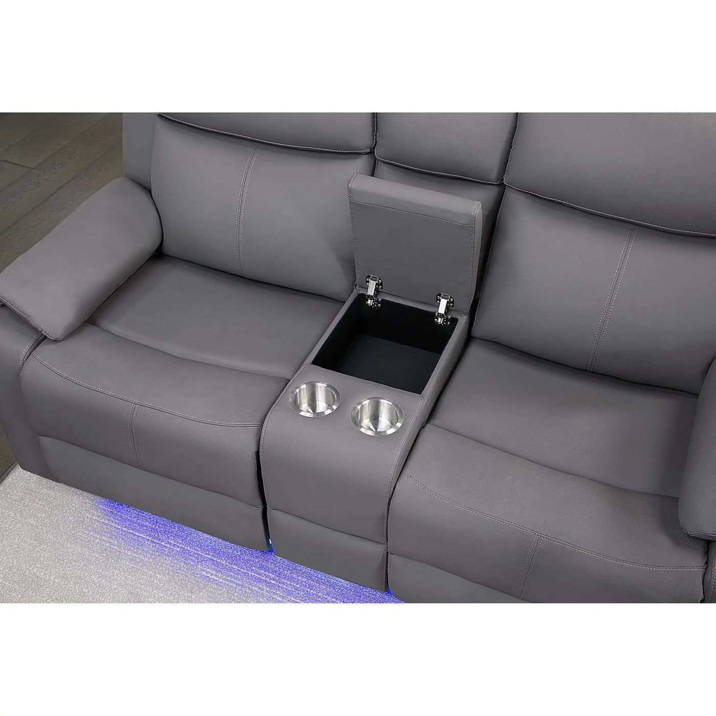 Blanche - Console Reclining Loveseat With LED Lights And Speakers by Unique Piece Furniture