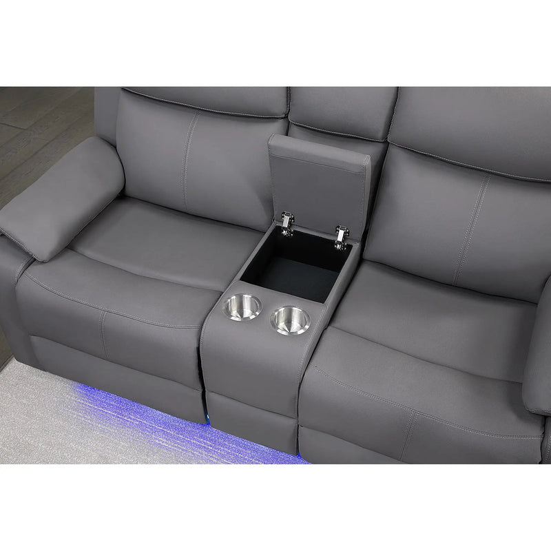 Blanche - Console Reclining Loveseat With LED Lights And Speakers by Unique Piece Furniture