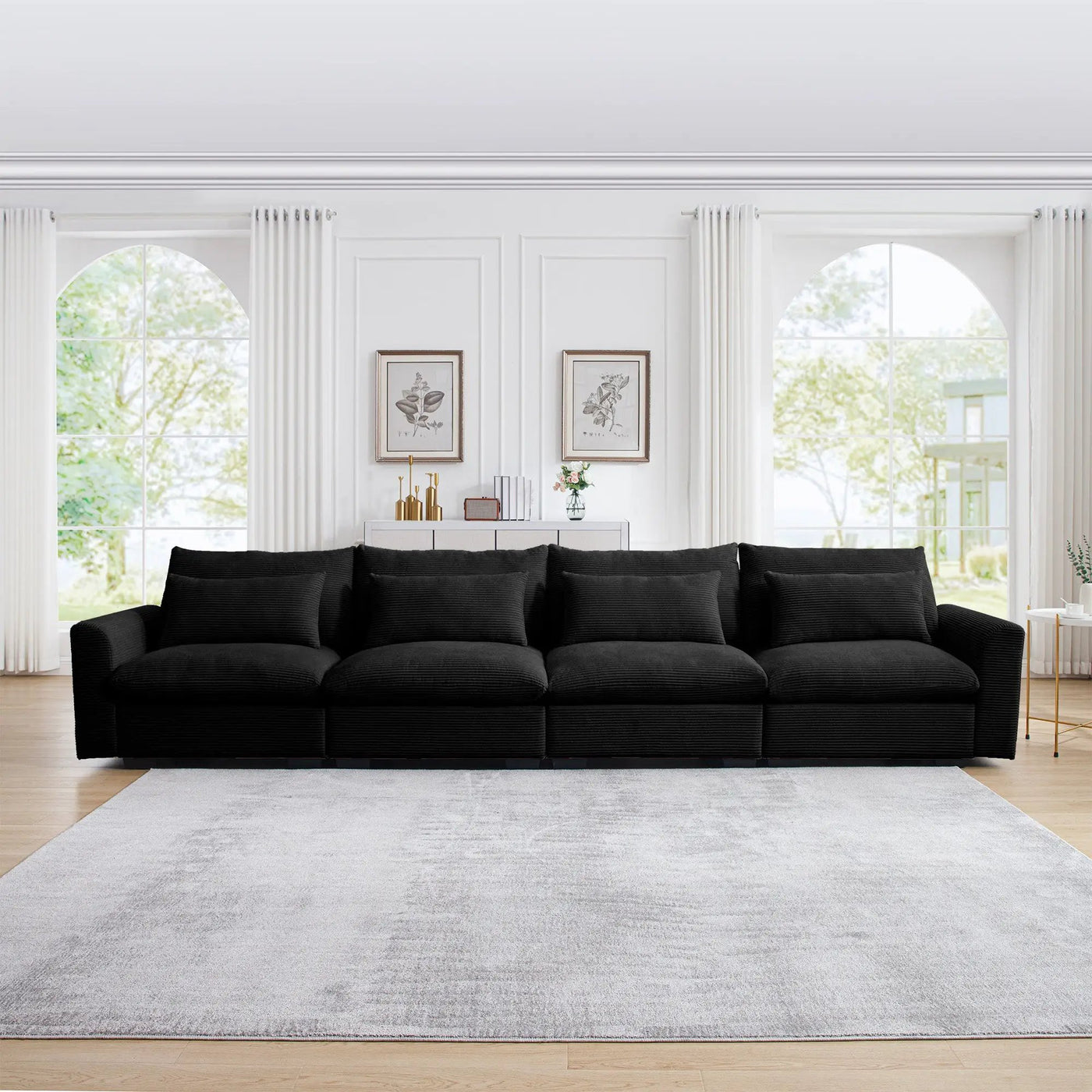 4 Seater Deep Seat Couches for Living Room by HouseOfZazla