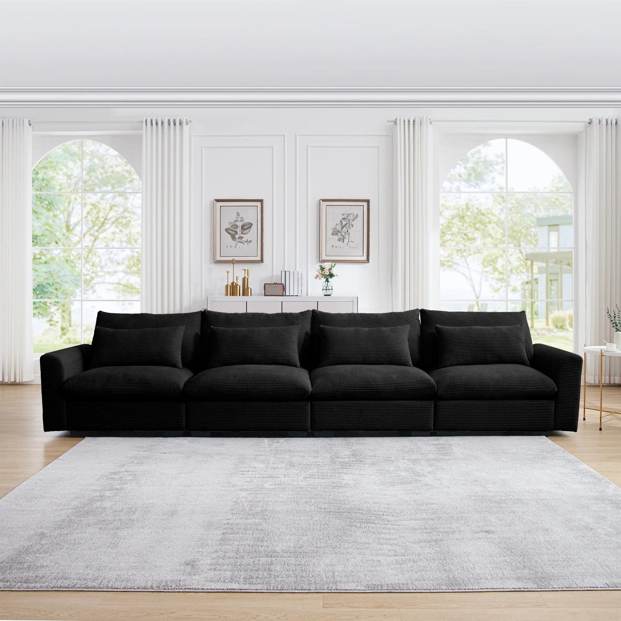 4 Seater Deep Seat Couches for Living Room by HouseOfZazla