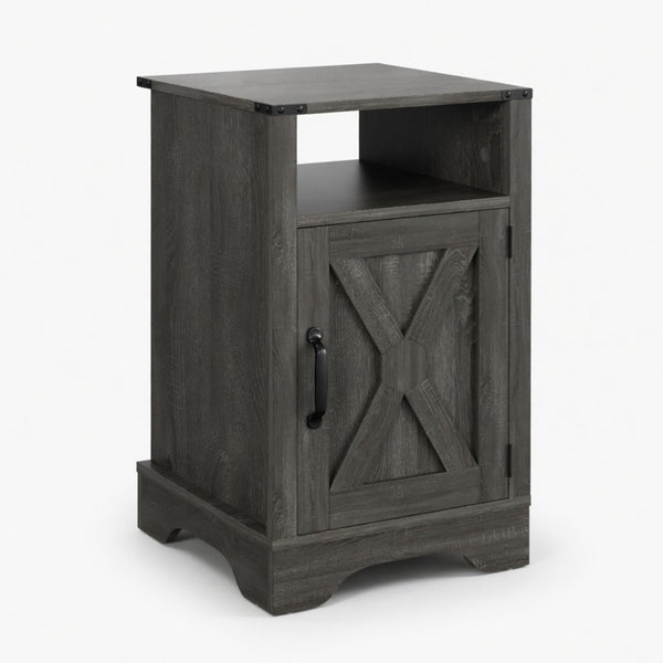 Farmhouse Nightstand, Charging Station & Storage