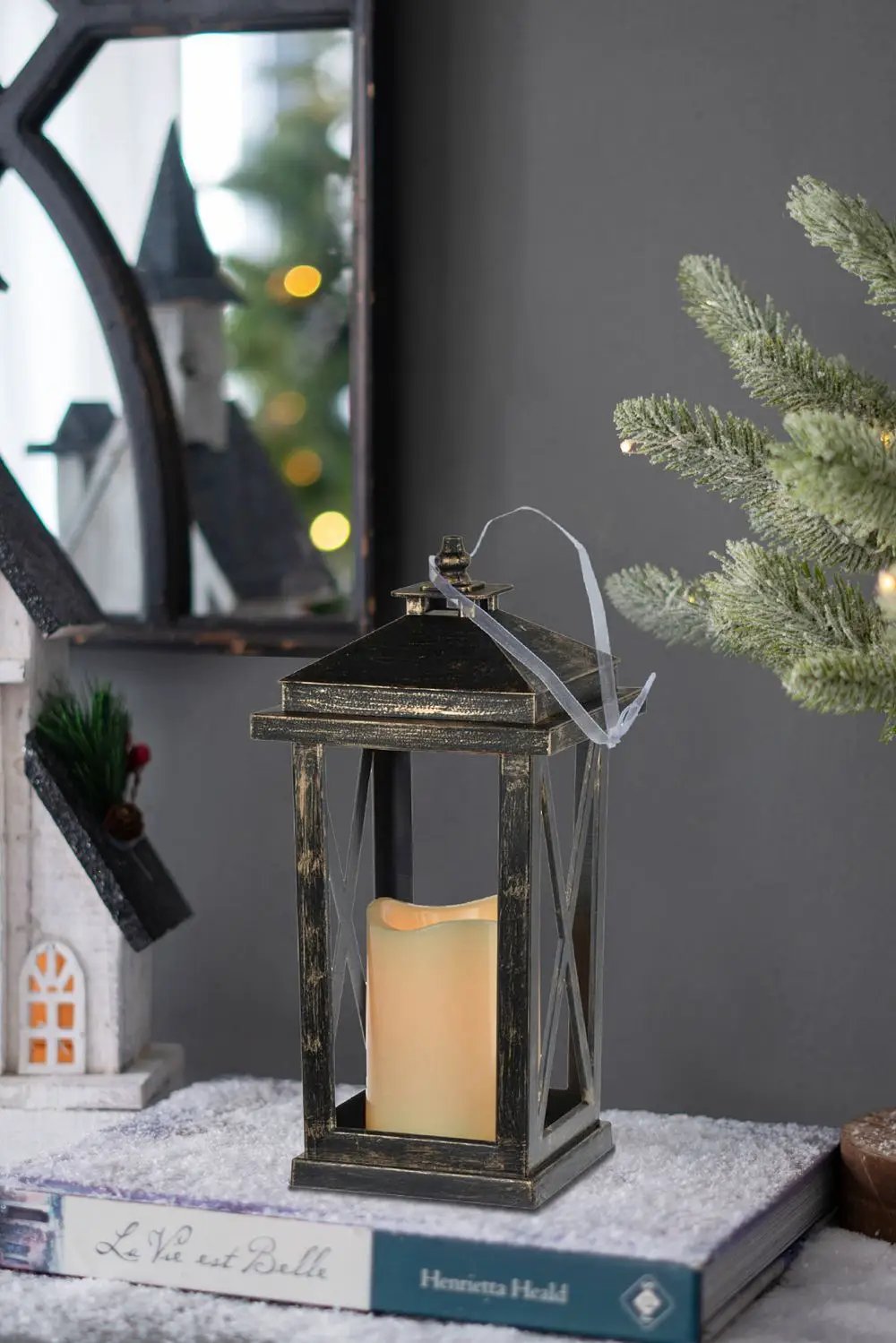 Menifee - Lantern With Led Candle (Set of 2) by HouseOfZazla