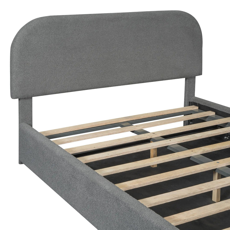 Upholstered Platform Bed With Hydraulic Storage System by Unique Piece Furniture