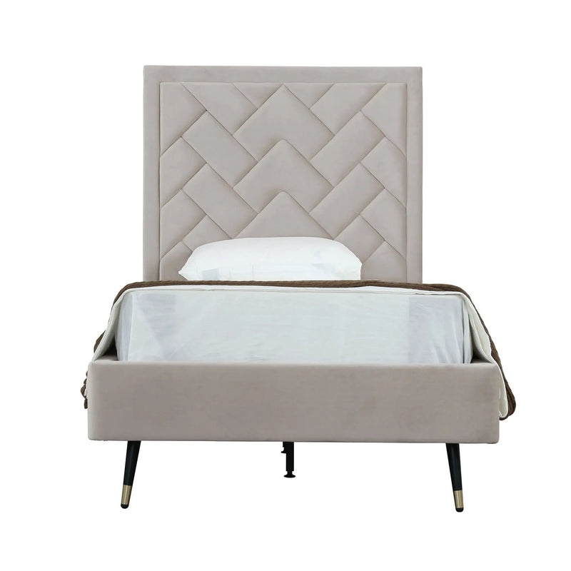 Crosby - Bed With Upholstered Headboard And Slats