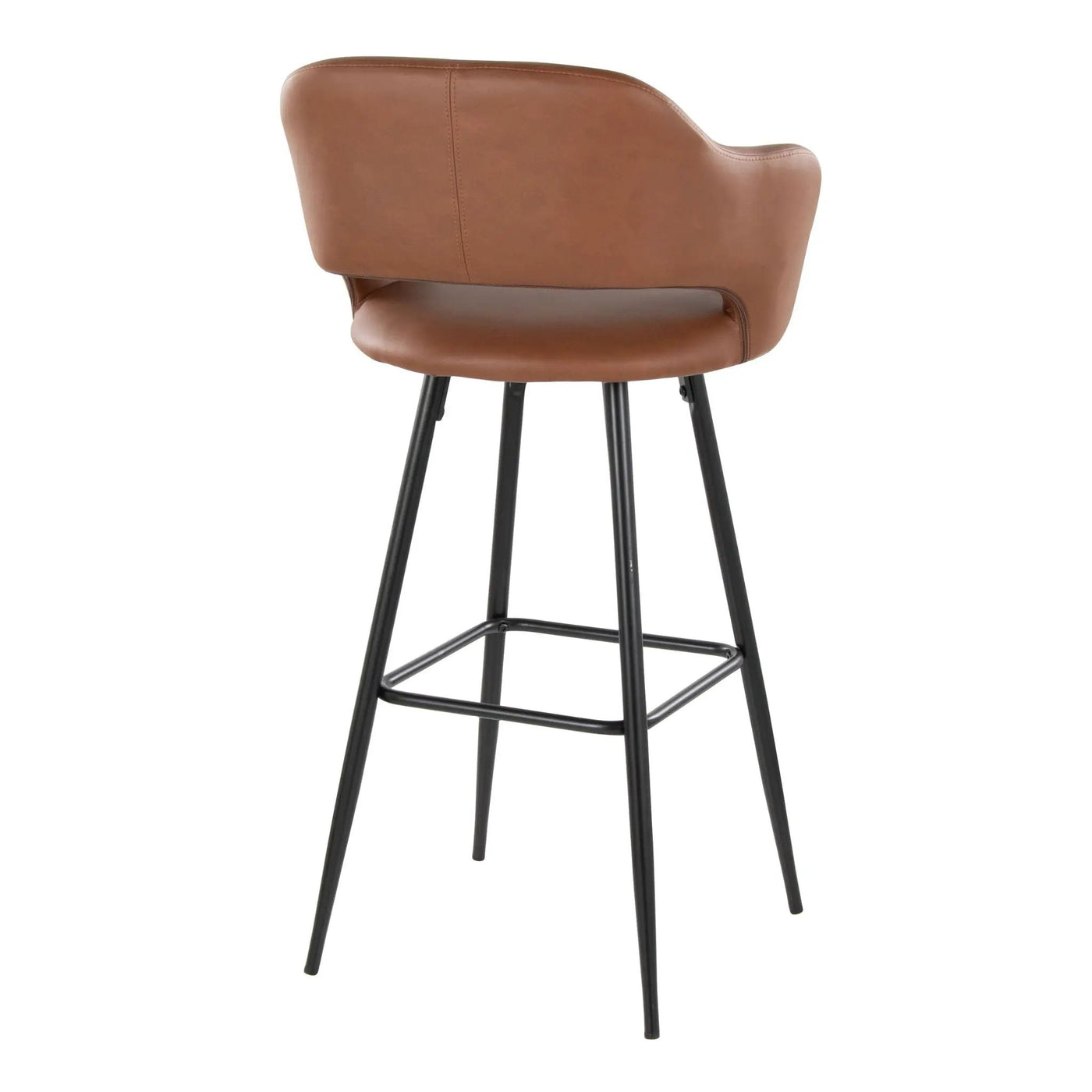 Margarite - Contemporary Fixed Height BarStool With Square Footrest (Set of 2) by HouseOfZazla