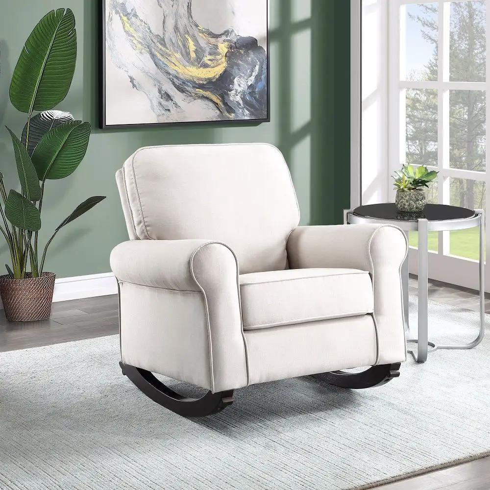 Elvin - Rocking Chair - Beige Fabric by Unique Piece Furniture