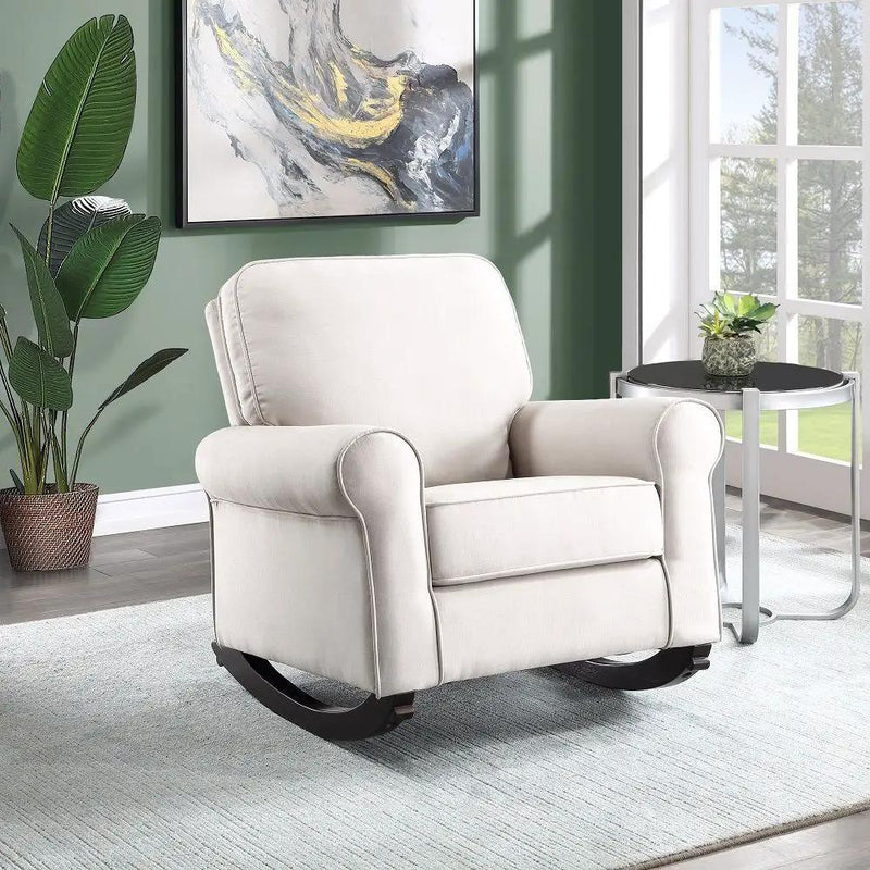 Elvin - Rocking Chair - Beige Fabric by Unique Piece Furniture