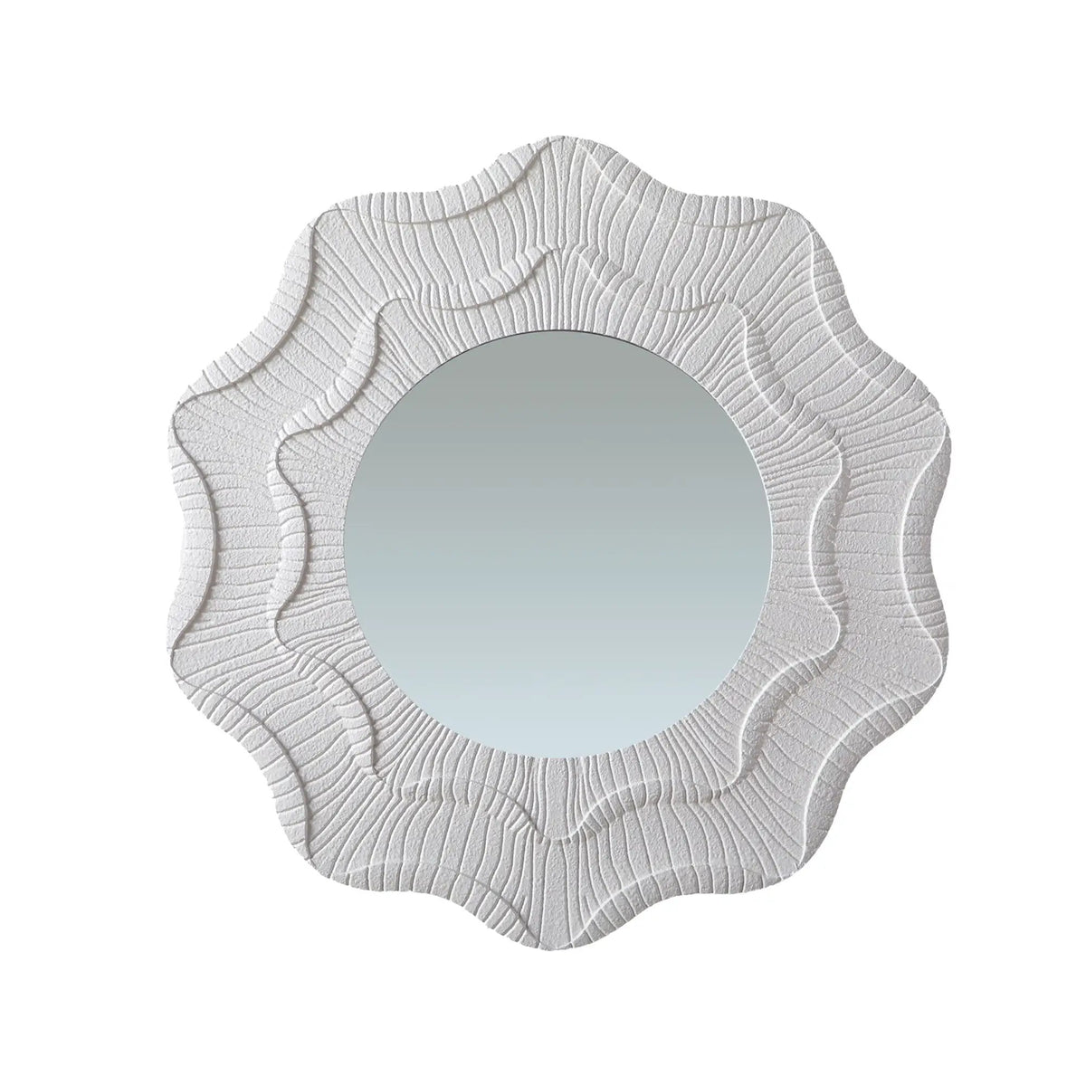 31.5 Inch Wavy Flower Wall Mirror by HouseOfZazla