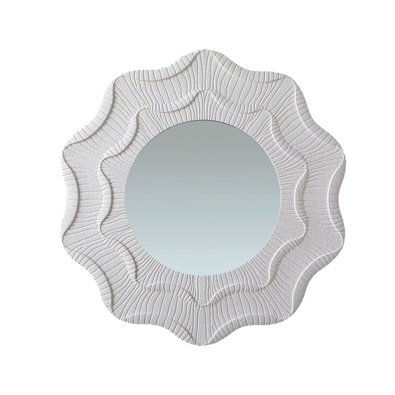 31.5 Inch Wavy Flower Wall Mirror by HouseOfZazla