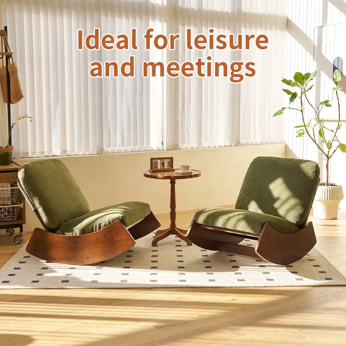 Comfortable High-Quality Upholstery Glider Rocking Chair by Unique Piece Furniture
