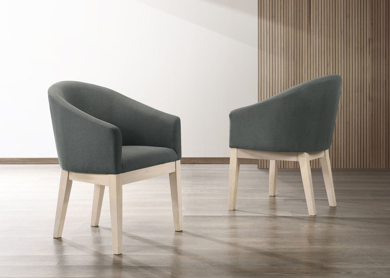 Neroli - Barrel Accent Chair (Set of 2) - Gray by HouseOfZazla