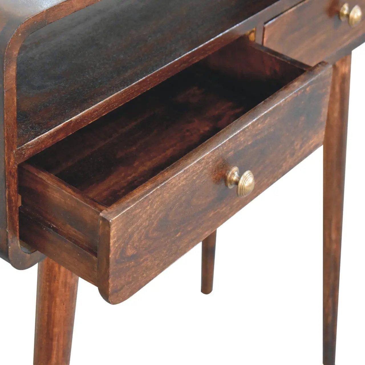 Solid Wood Curved Console Table by Unique Piece Furniture