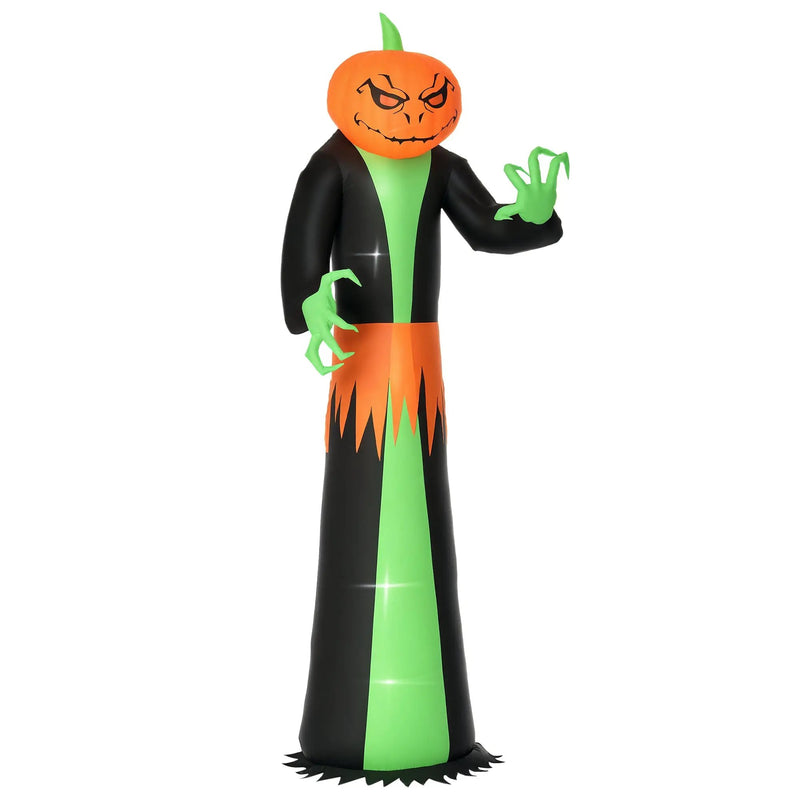 Halloween Inflatable Outdoor Decorations Pumpkin Head Ghost by HouseOfZazla