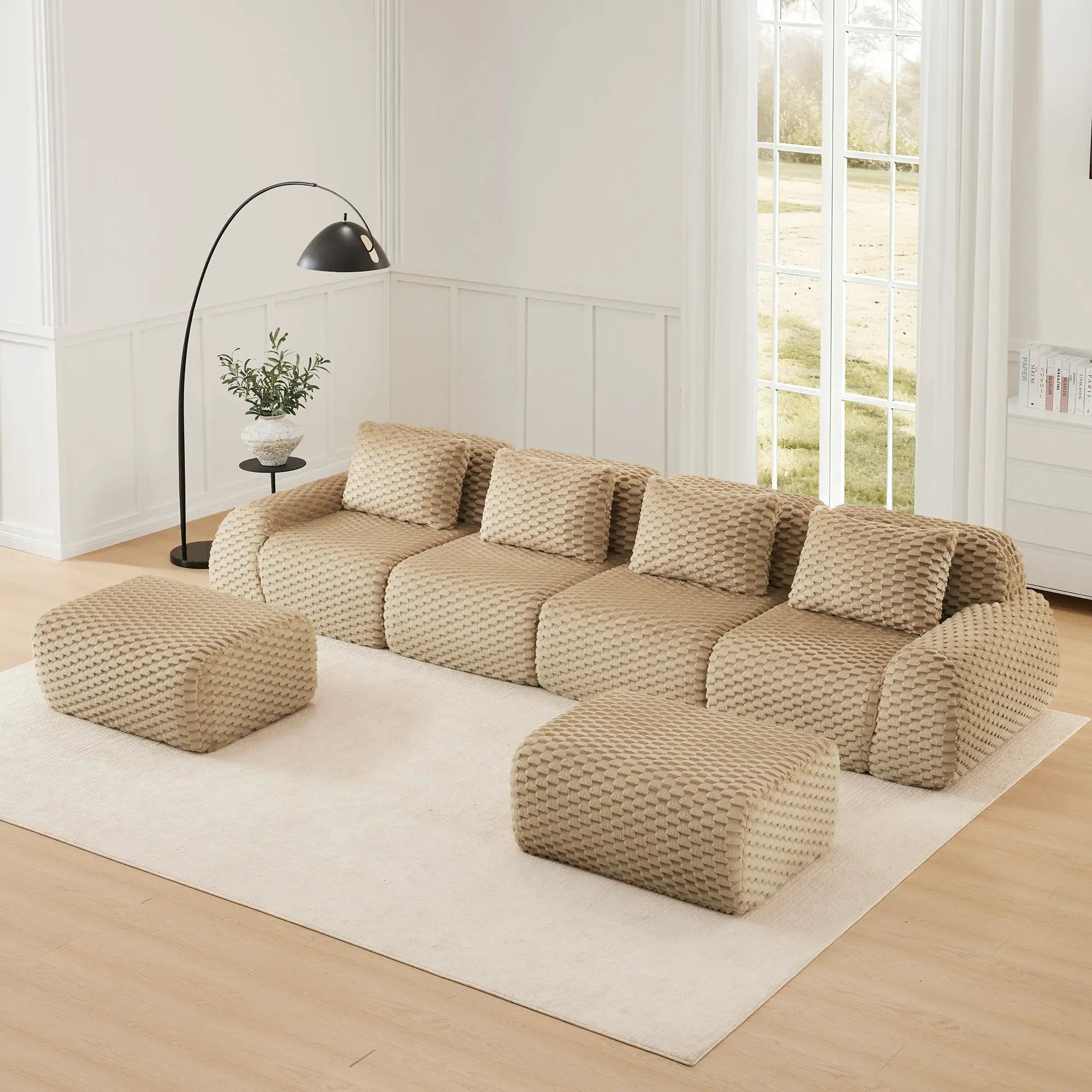 146" Modern U-Shaped Modular Sectional Sofa by HouseOfZazla