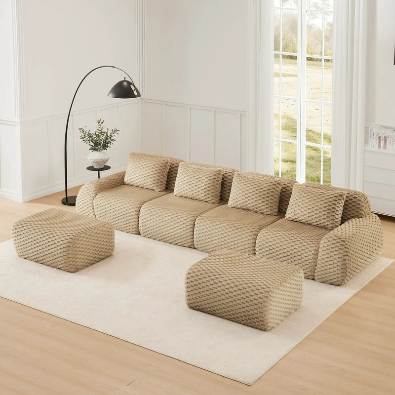 146" Modern U-Shaped Modular Sectional Sofa by HouseOfZazla