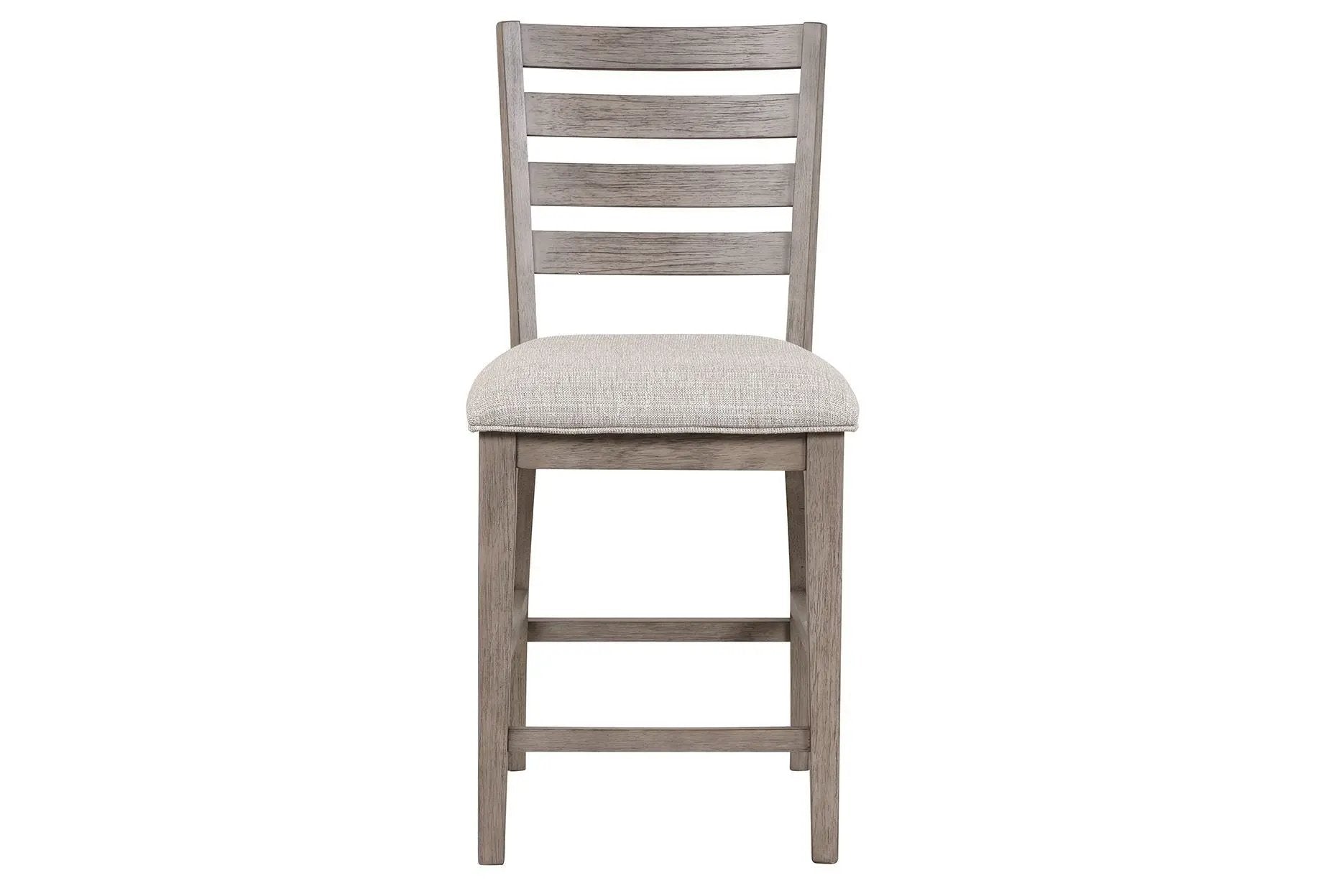 Counter Side Dining Stool With Ladder Back (Set of 2) - Gray by Unique Piece Furniture