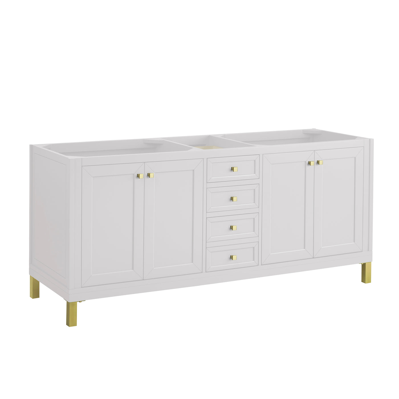 James Martin Chicago 72" Double Bathroom Vanity, Glossy White, view 20
