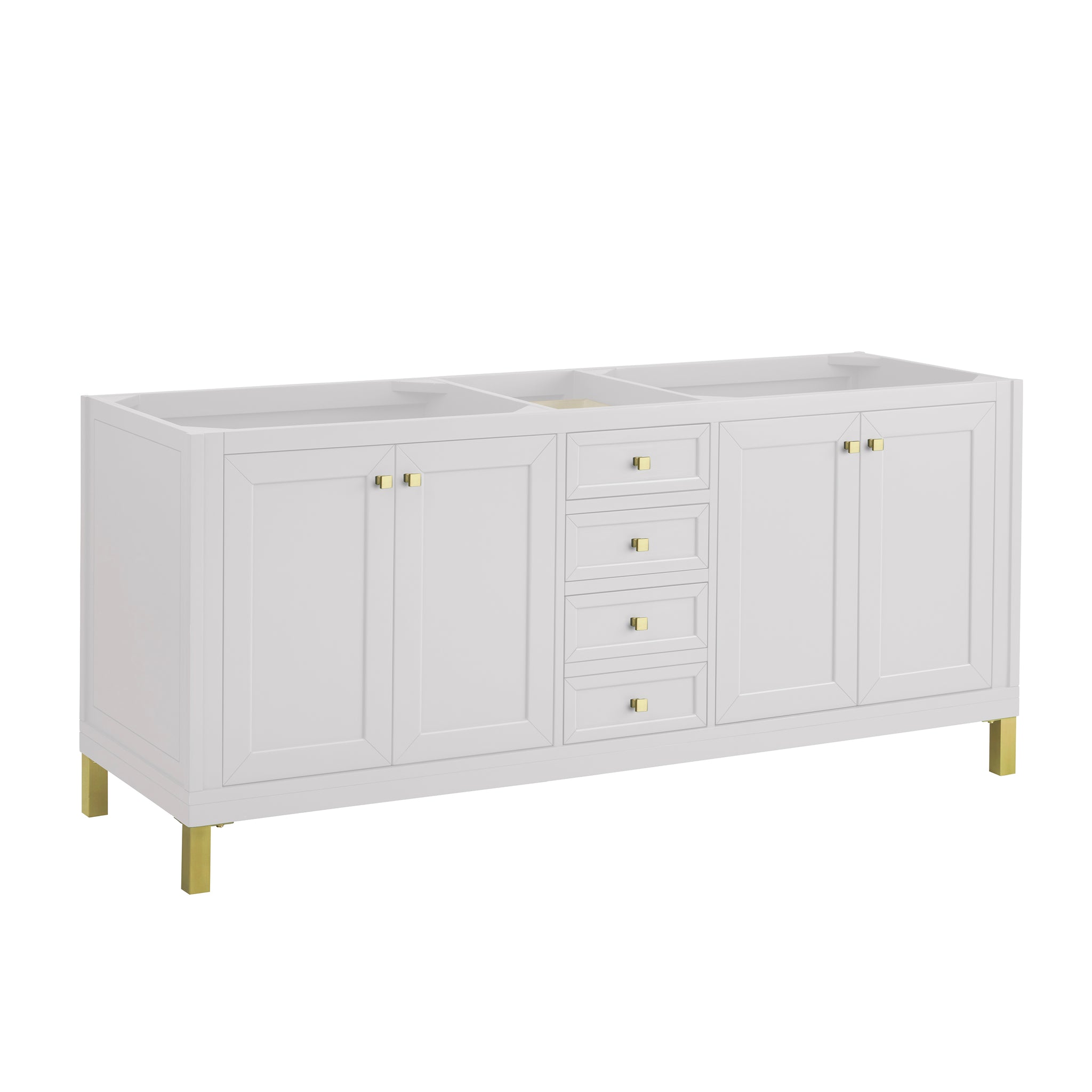 James Martin Chicago 72" Double Bathroom Vanity, Glossy White, view 20