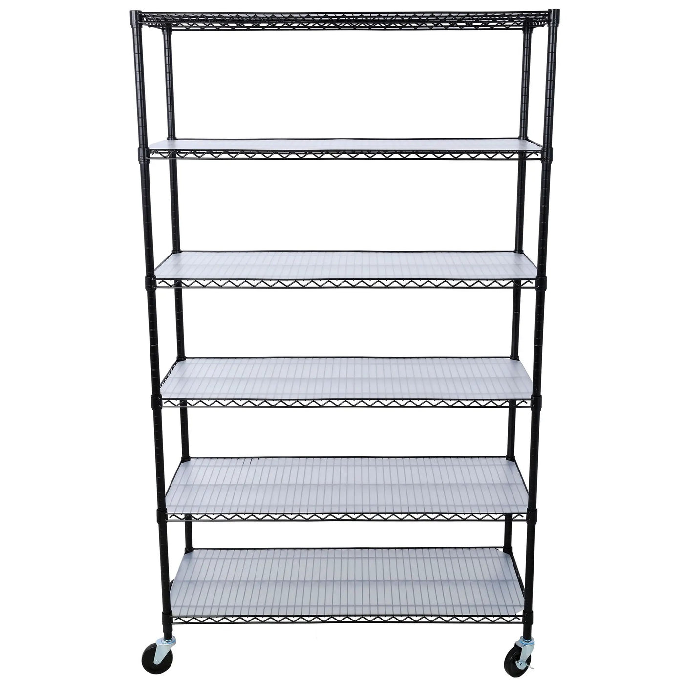 6 Tier 6000Lbs Capacity Nsf Metal Shelf Wire Shelving Unit, Heavy Duty Adjustable Storage Rack With Wheels & Shelf Liners For Commercial Grade Utility Steel Storage Rack by HouseOfZazla