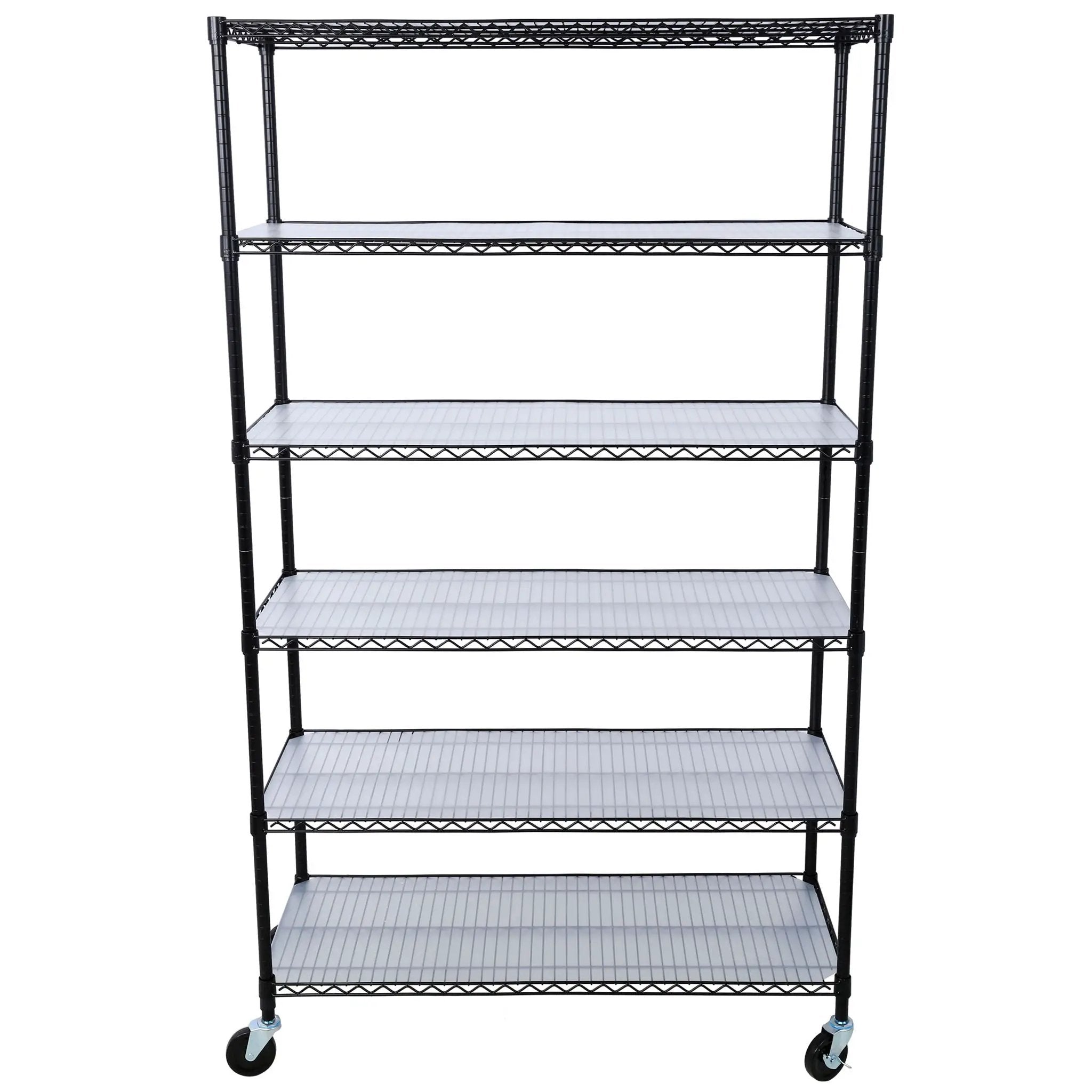 6 Tier 6000Lbs Capacity Nsf Metal Shelf Wire Shelving Unit, Heavy Duty Adjustable Storage Rack With Wheels & Shelf Liners For Commercial Grade Utility Steel Storage Rack by HouseOfZazla